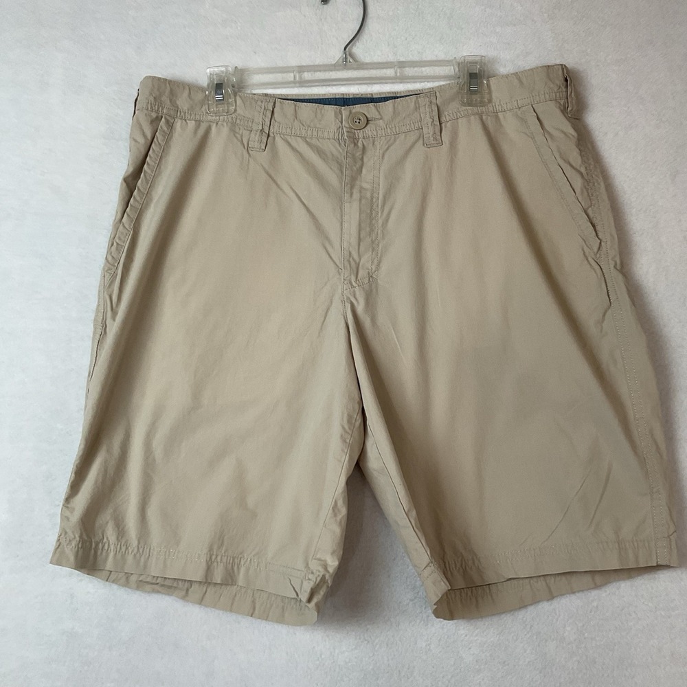 Columbia Sportswear Shorts Mens 36 Beige Flat Front Chino Pockets